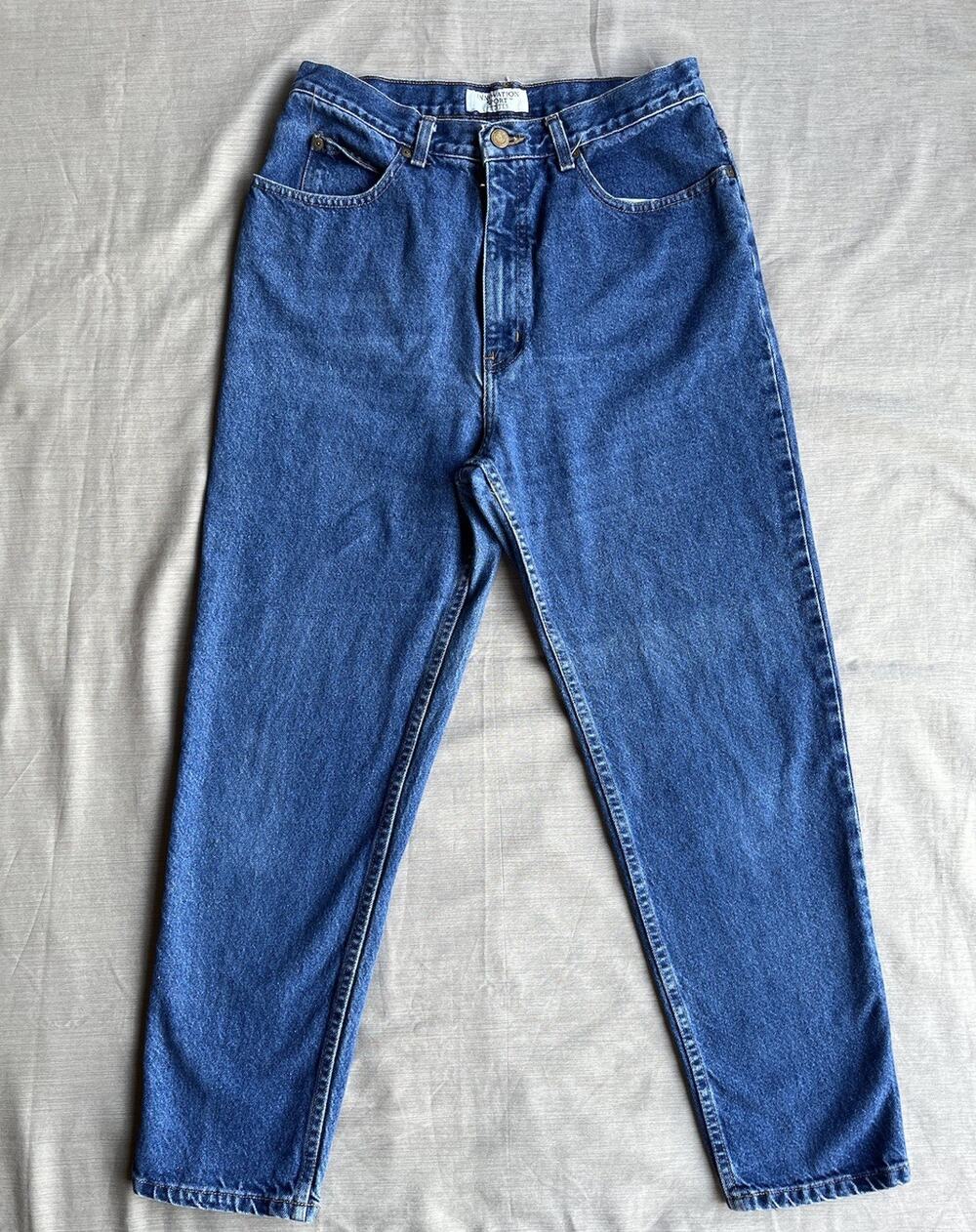 VTG Innovation Sport Women’s 14P Relaxed Tapered Leg Dark Wash High Rise Jeans